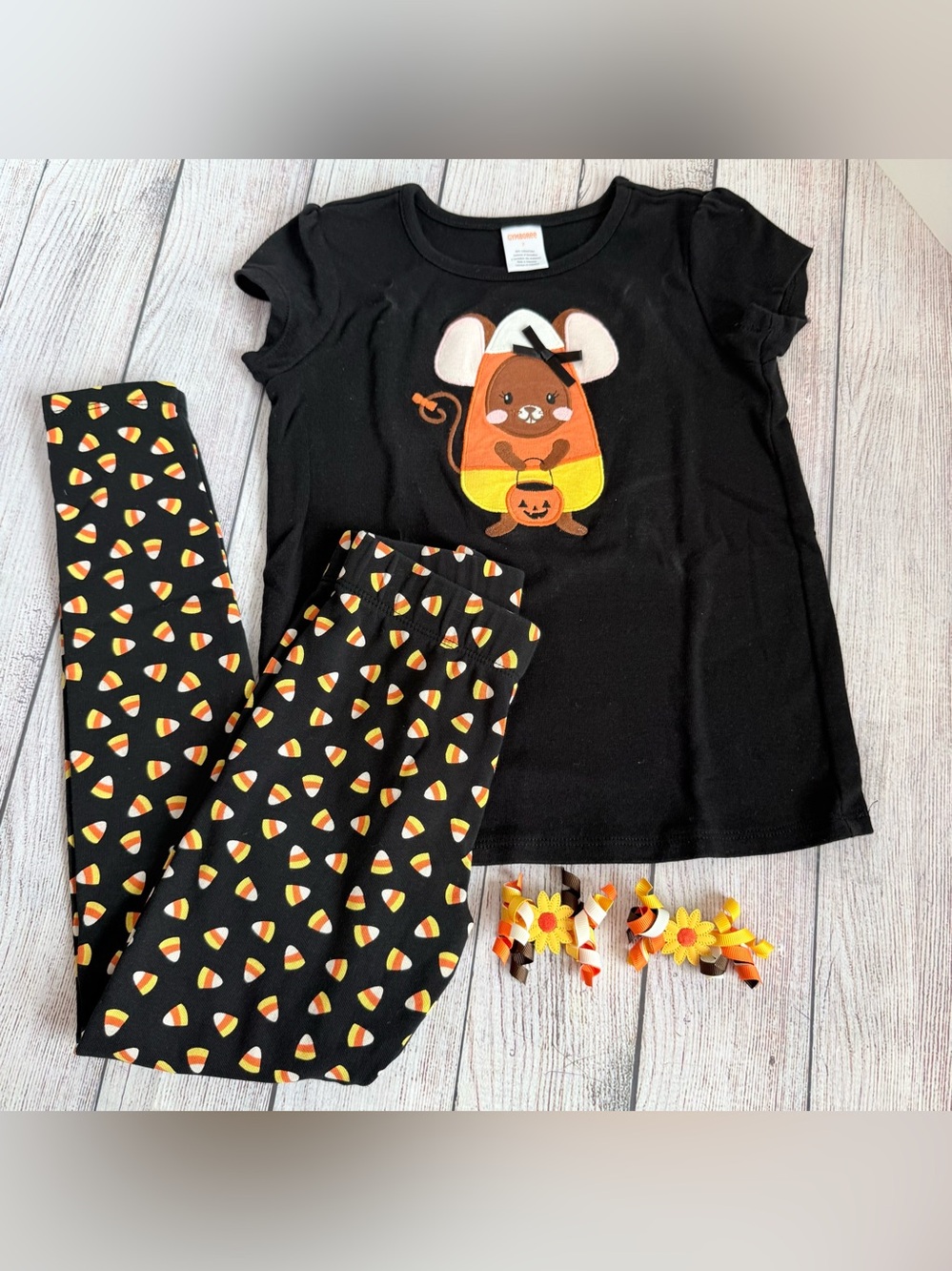 GYMBOREE Candy Corn Thanksgiving Halloween Pant Outfit 7